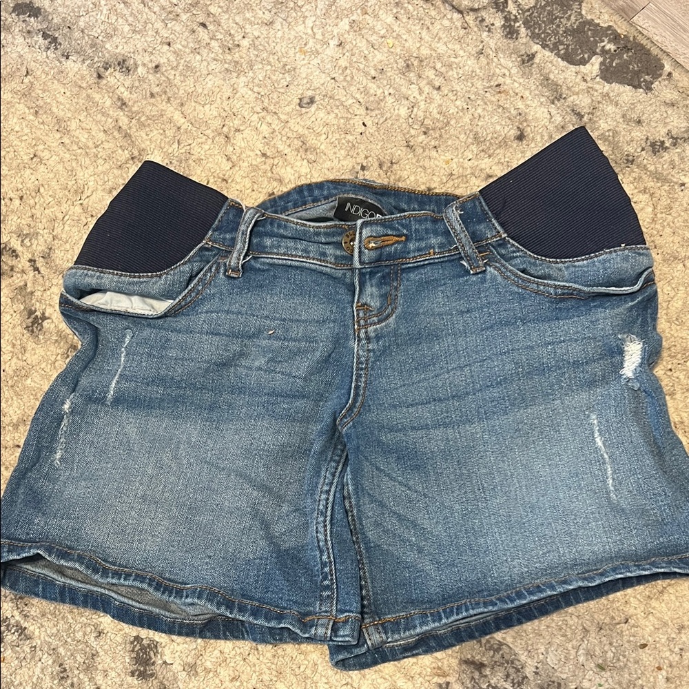 Indigo Blue Women's Jean Shorts - Dark Blue